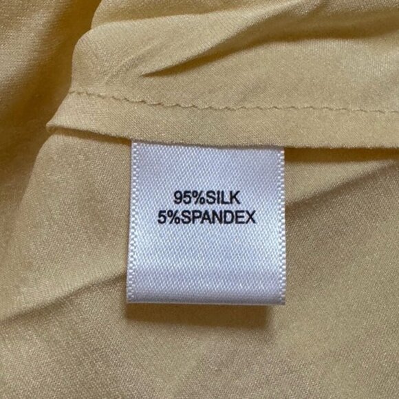 St. John 16 Sheer Sand Silk Crepe Bow Blouse Flutter Sleeves Matching Silk Cami - Picture 3 of 11